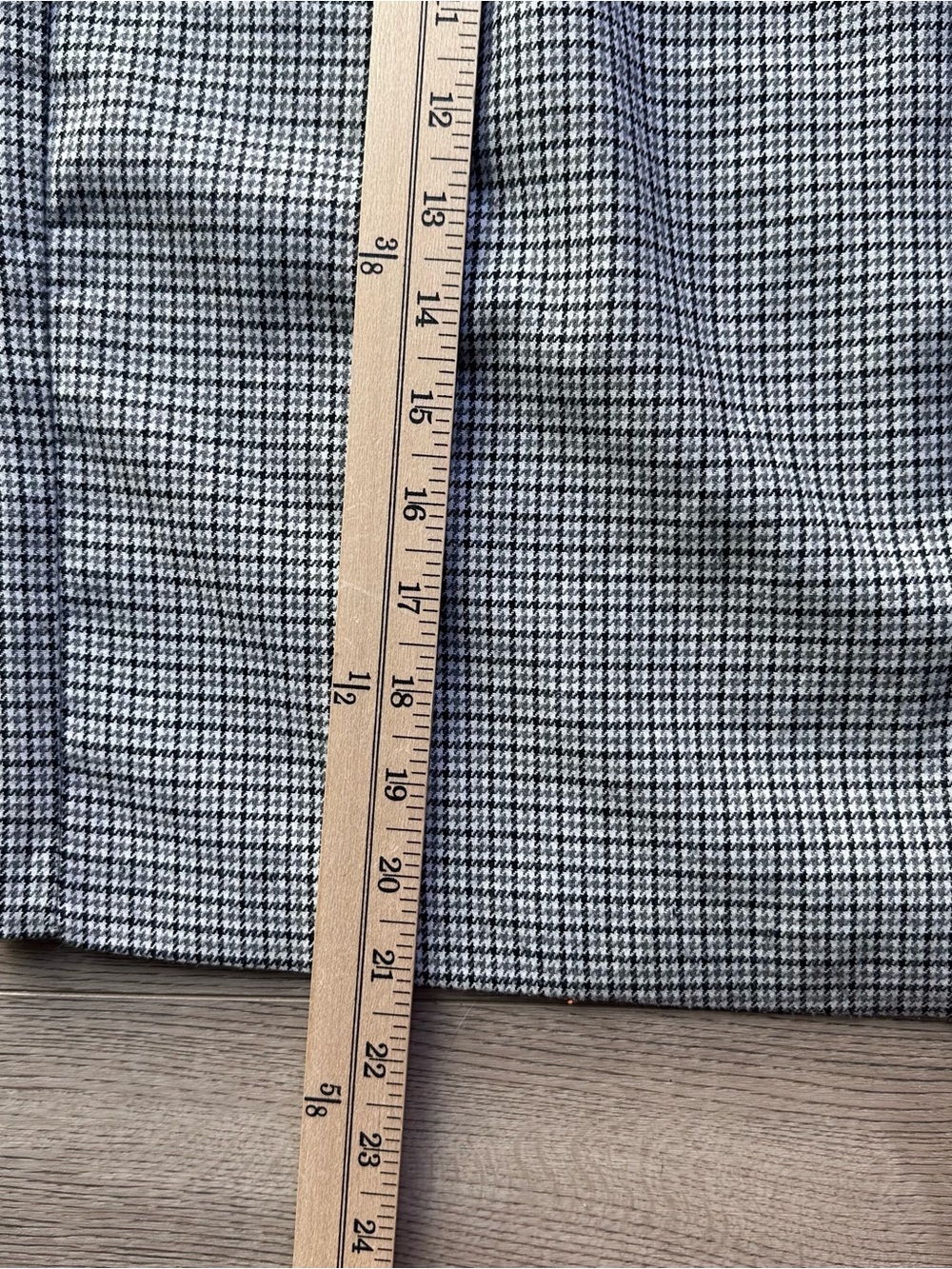 Laura Whitten Houndstooth Pencil Skirt Black White Size 14 Preppy School girl - Picture 3 of 6